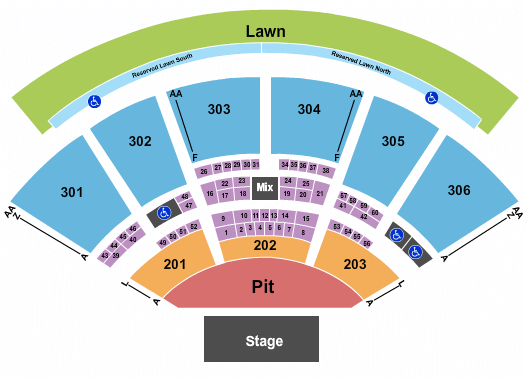Utah First Credit Union Amphitheatre 5 Seconds of Summer Seating Chart